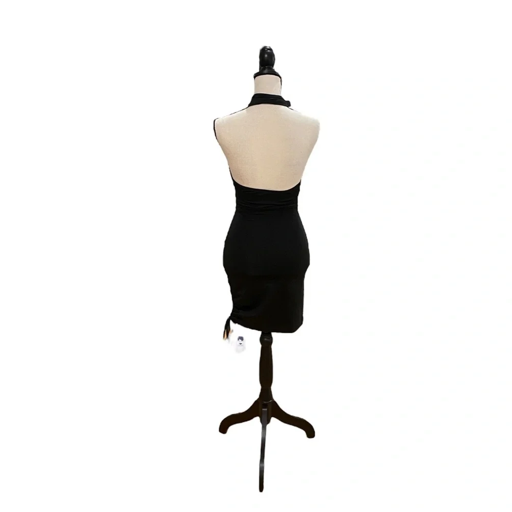 Cross Front Peek A Boo Mini Dress - Picture 2 of 2
